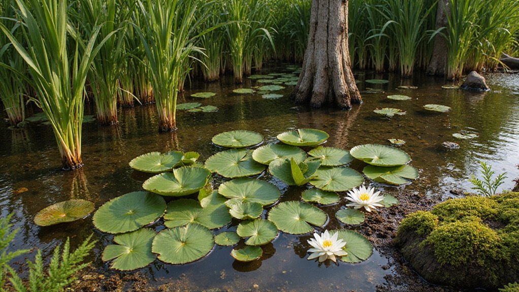 aquatic vegetation thriving in wetlands