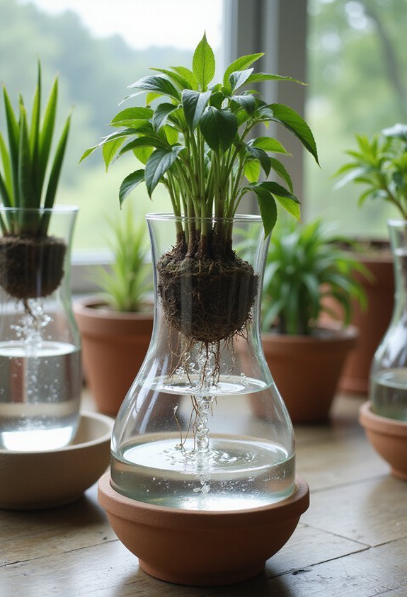 bottom watering system setup