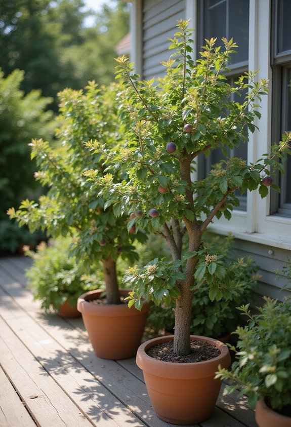 compact fruit bearing container tree options