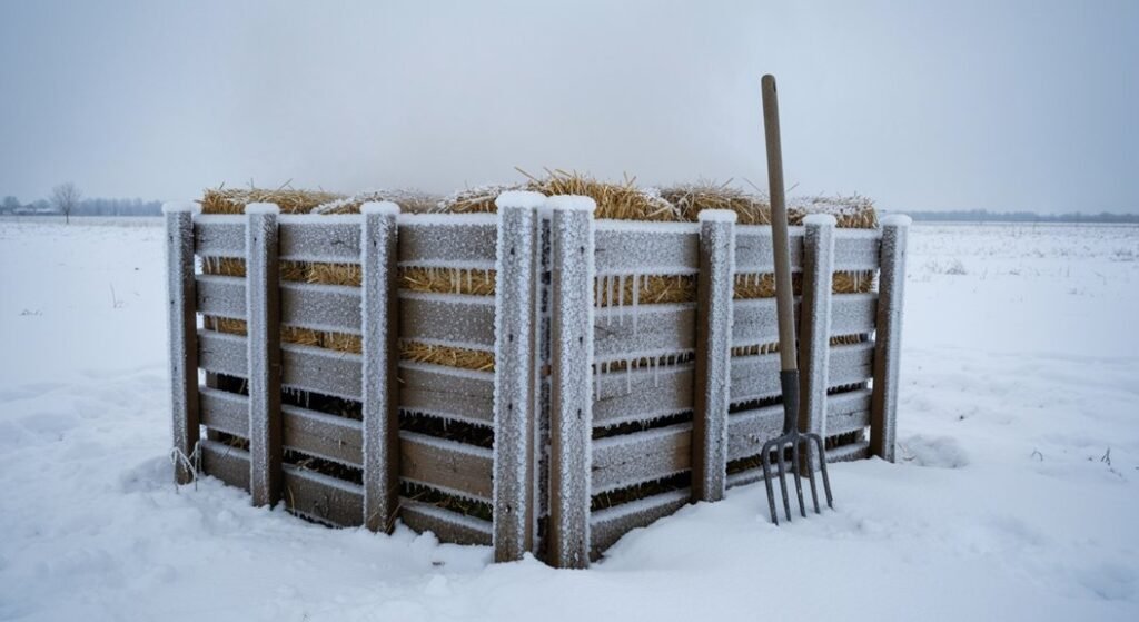 compost pile maintenance in freezing weather