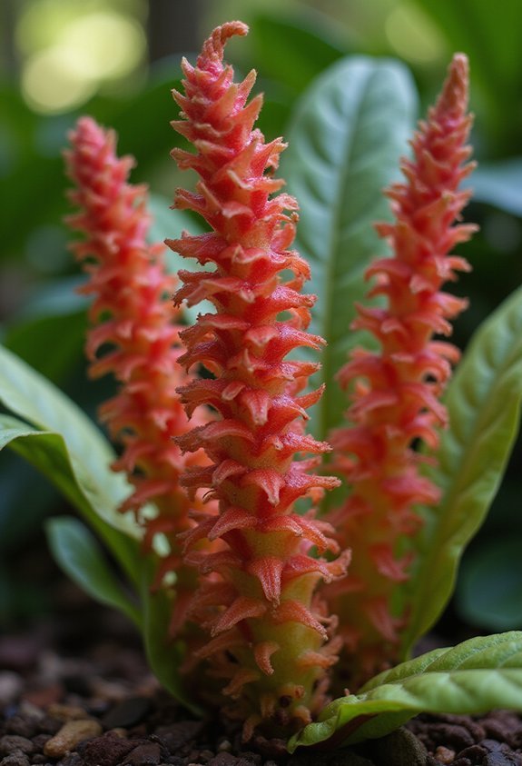 distinctive twisted spiral ginger blooms