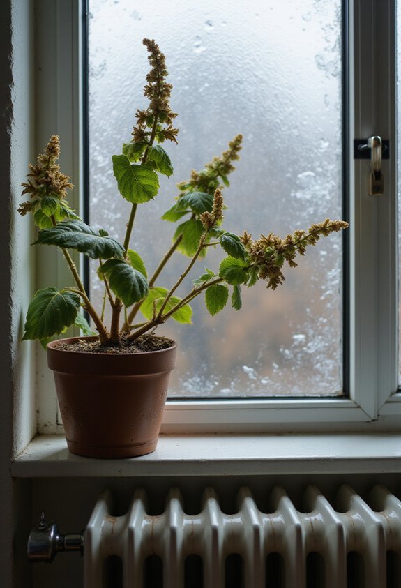 dry heated air stresses houseplants