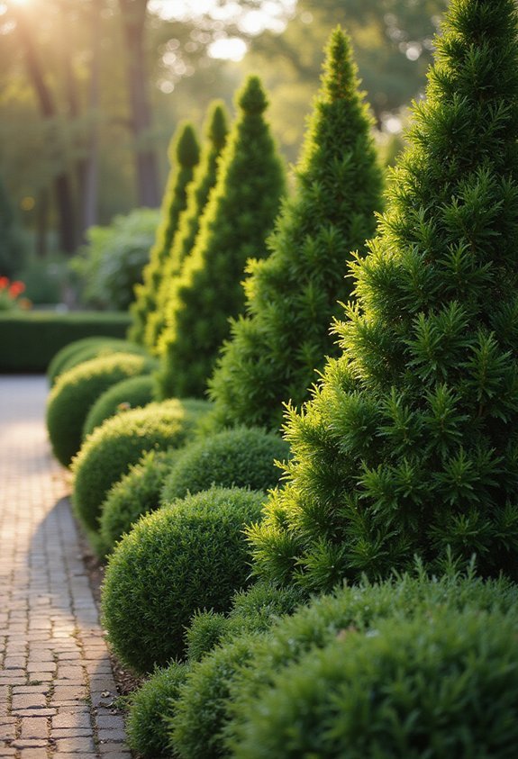 evergreen deer resistant formal low maintenance