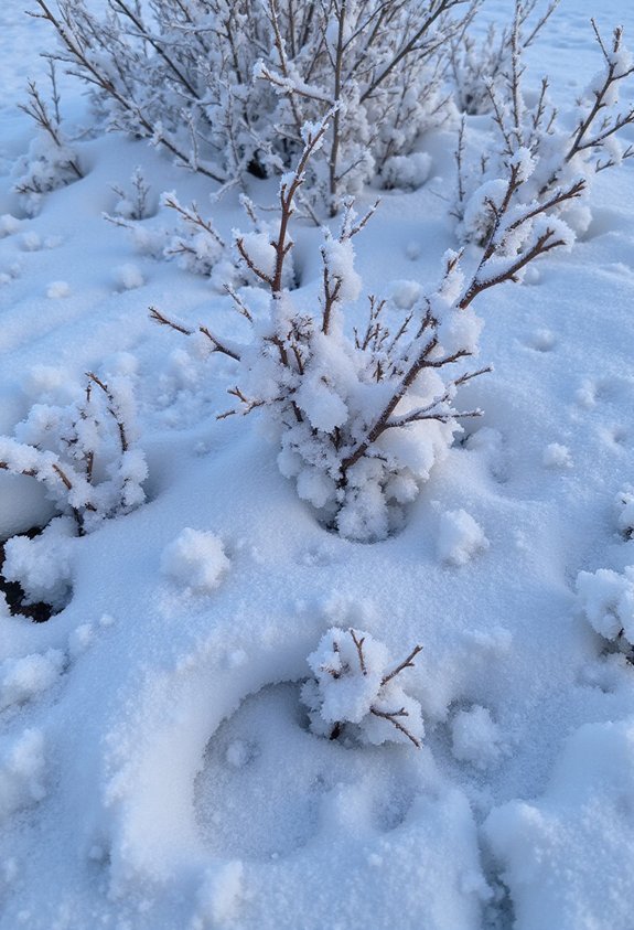 excessive snow can damage plants