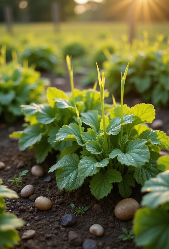 garlic deters aphids dual purpose pairing
