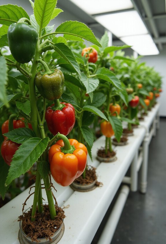 hydroponic peppers thrive year round