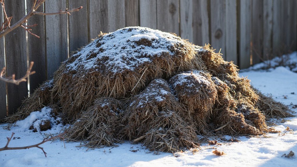 insulate winter compost pile early