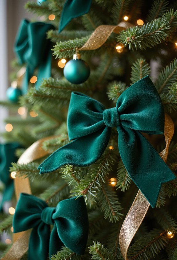 luxurious emerald and gold pairing