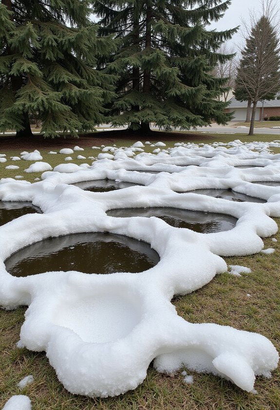 melting snow drainage challenges landscape
