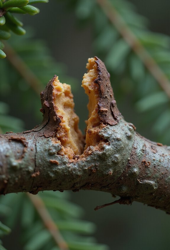 moisture depletion causes branch brittleness