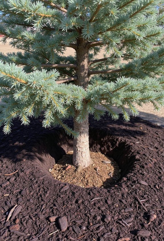 mulch insulate prevent root heave