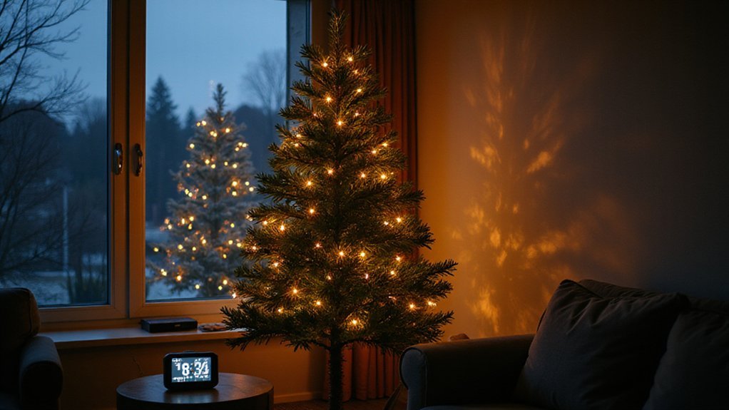 safely leaving christmas tree lights overnight