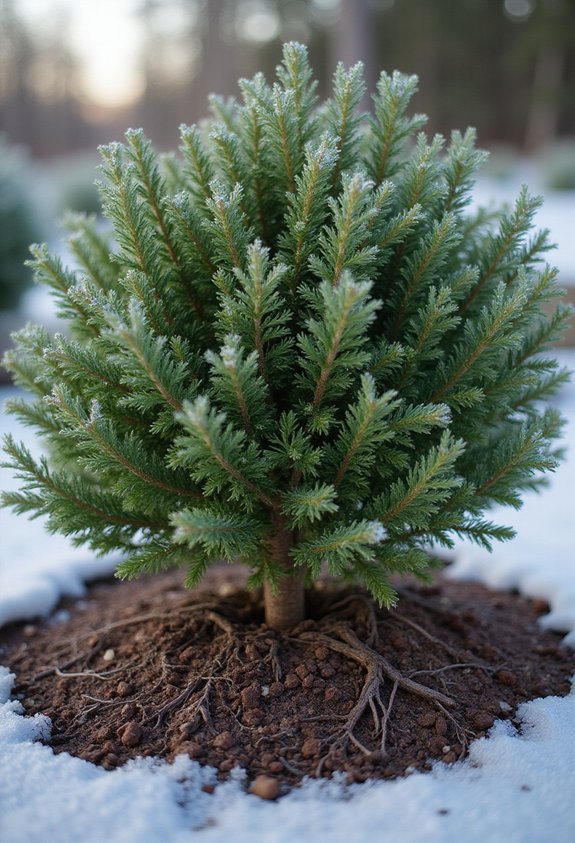 shielding shallow roots from desiccation