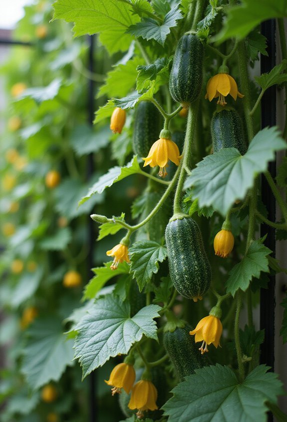 vigorous vertical vining hydroponic cucumbers