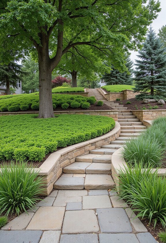 addressing sloped front yard issues
