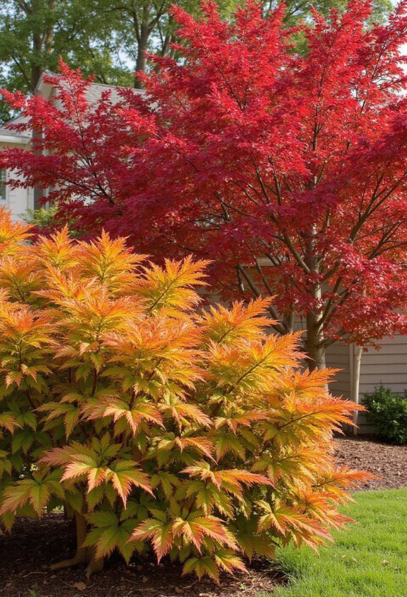 architectural fiery low maintenance sculptural