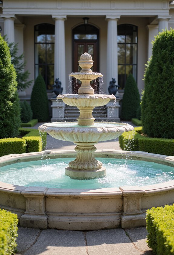 architectural statement focal centerpiece fountain