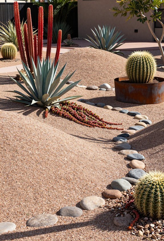 architectural succulents gravel garden