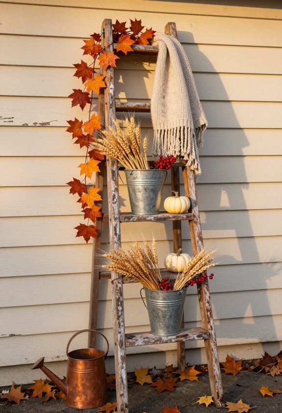 autumn ladder display decor