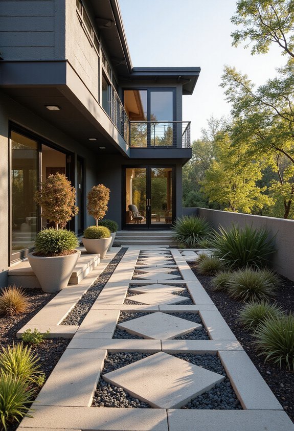 bold geometric mid century modern patios