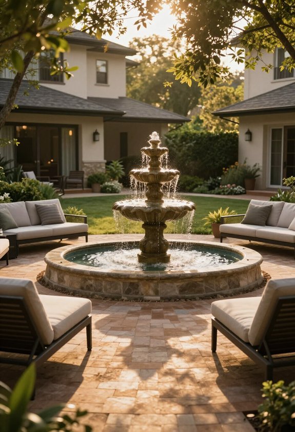 calming outdoor water feature