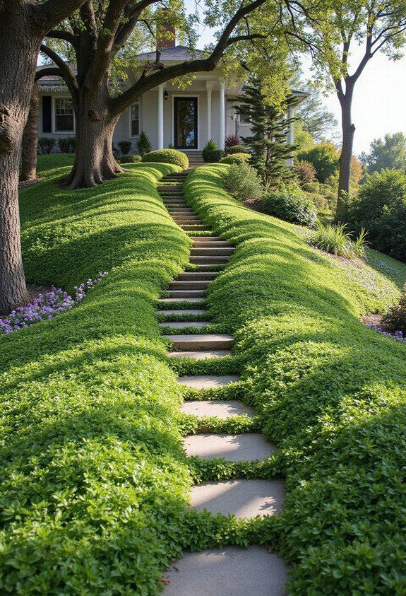 carpet of erosion preventing groundcover