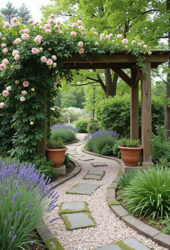 charming cottage garden courtyard pathways
