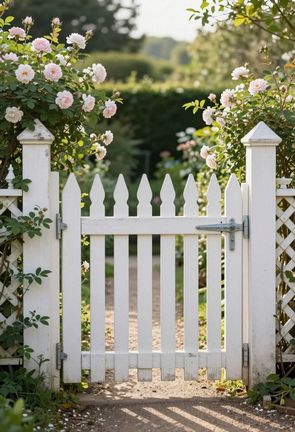 charming cottage picket gates