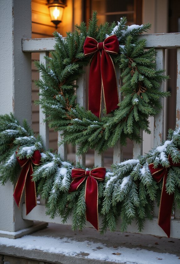 classic christmas greenery ribbons