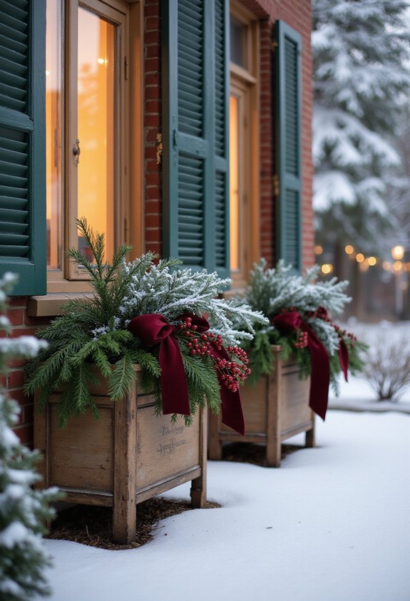 classic christmas window boxes