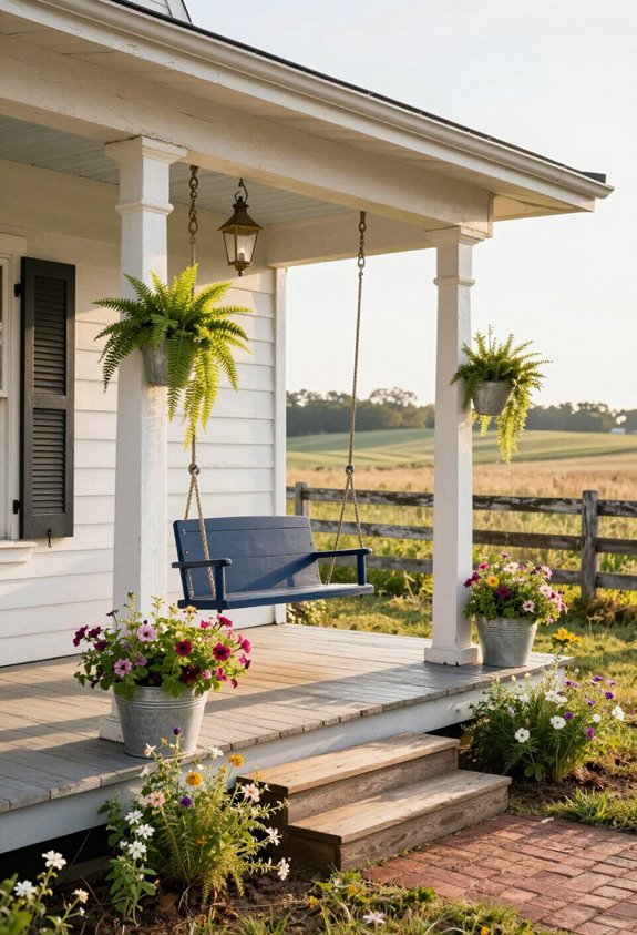 classic porch swing installation