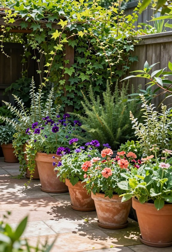 clustered container gardening benefits