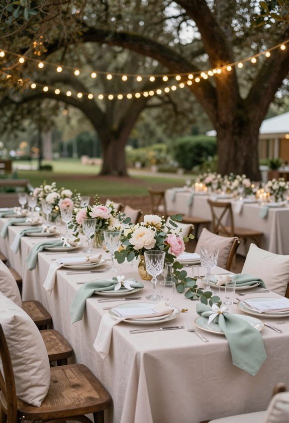 cohesive backyard wedding d cor