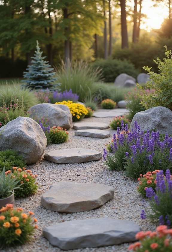 cohesive low maintenance front yard landscape