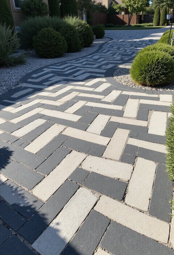 cohesive monochromatic paving visual harmony