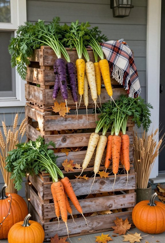 colorful rustic vegetable display