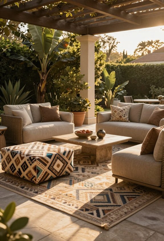 comfortable outdoor lounge area