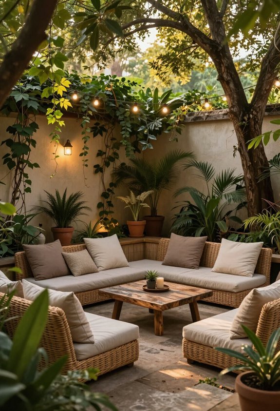 comfortable outdoor lounge nook