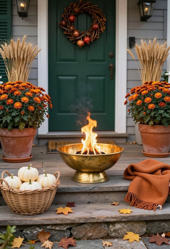 compact brass fire bowl