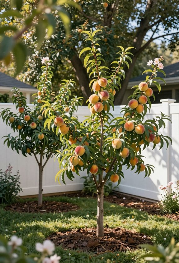 compact fruit trees thriving