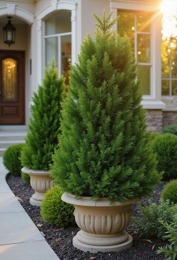 compact pyramidal fine textured architectural elegance