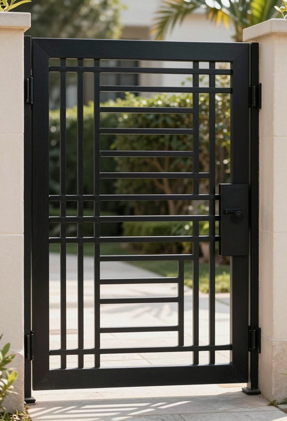contemporary black metal gates