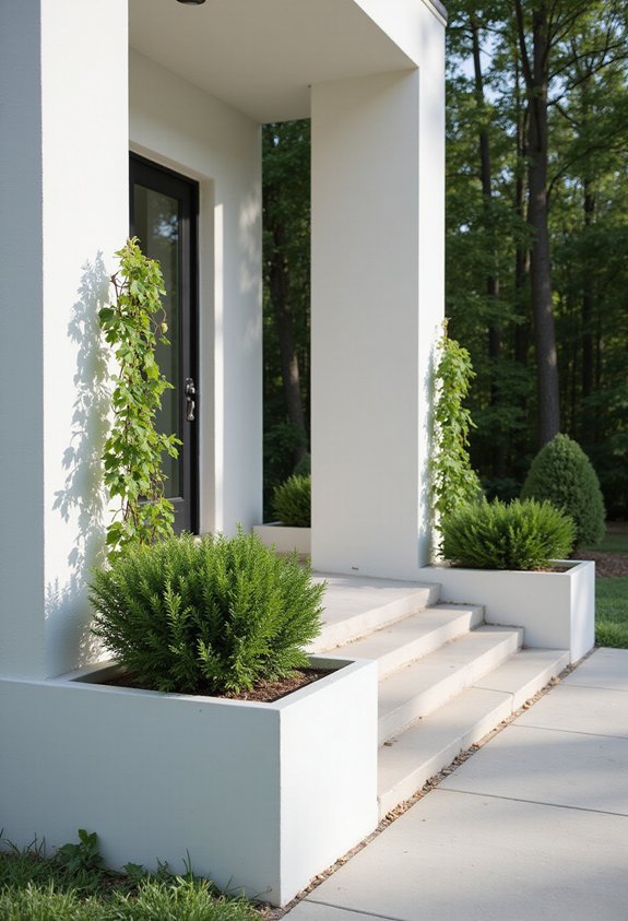 contemporary clean minimalist planters
