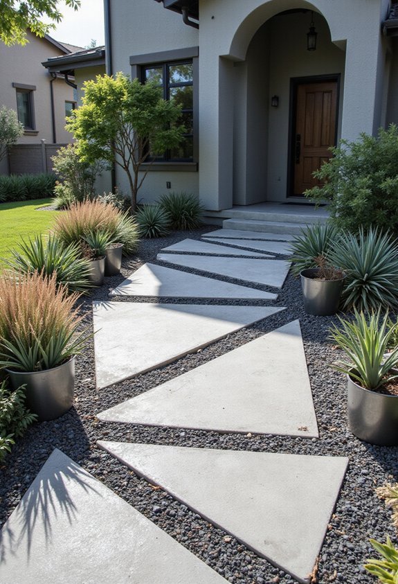 contemporary geometric paver showcase