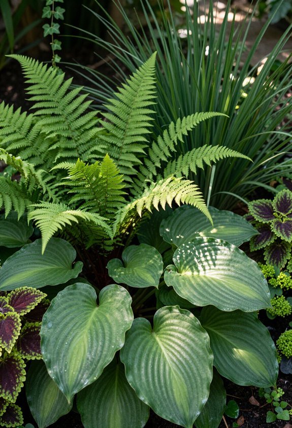 contrasting leaf textures enhance