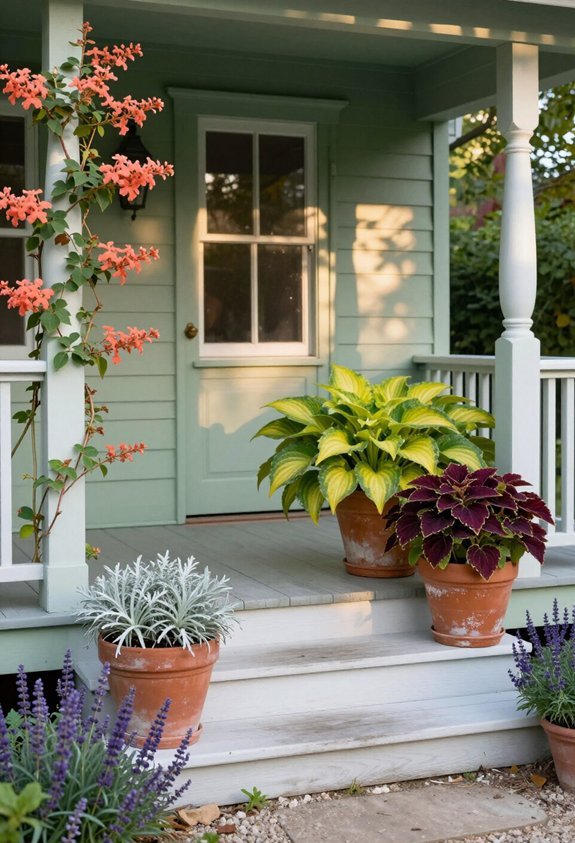 coordinated porch and plants