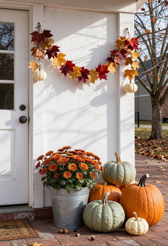 corn husk door garland