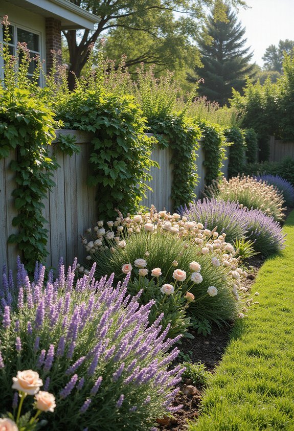 cottage garden perennials vines low maintenance