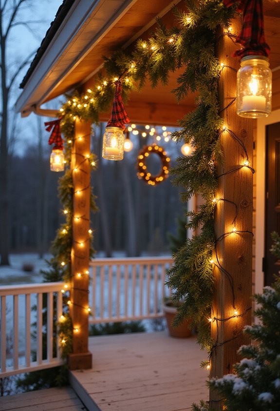 cozy illuminated decorative mason jar displays