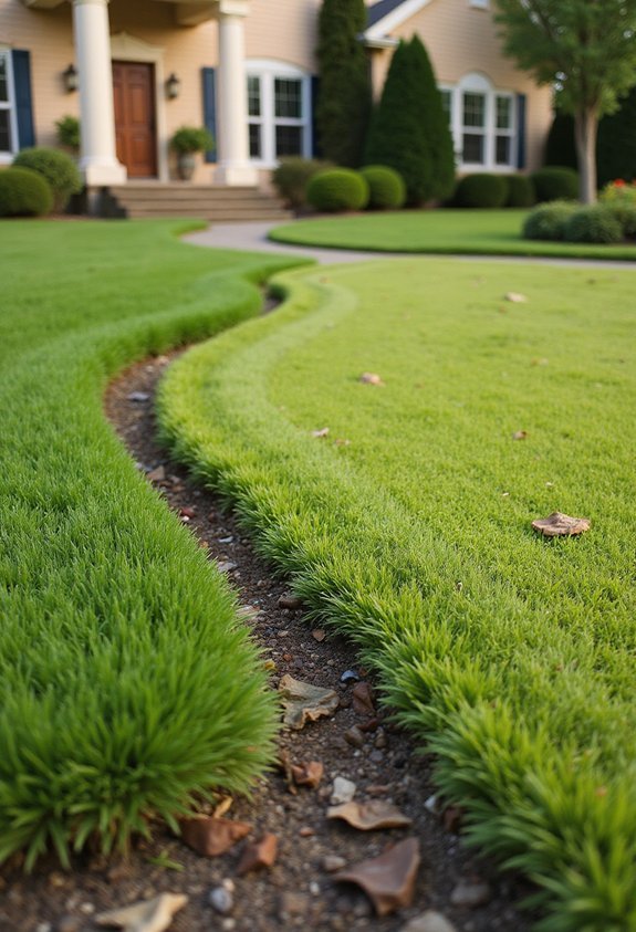 crisp edges lush grass enhanced curb appeal